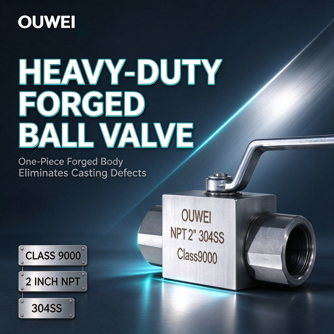 Heavy-Duty Class9000 Ball Valve -OUWEI Forged Stainless Steel Valve