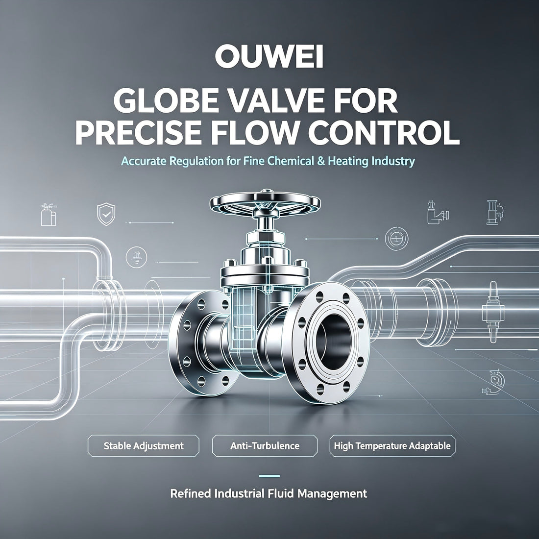OUWEI Globe Valves, Accurate Flow & Pressure Regulation for Fine Chemical Plants