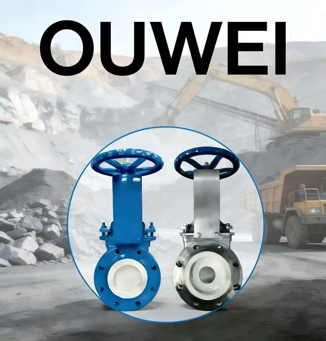 OUWEI Ceramic Lined Valve for Mining Slurry and Abrasive Media