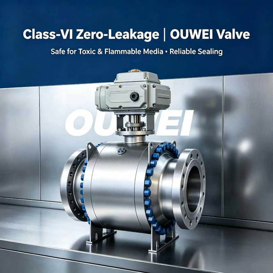 OUWEI Top Entry Ball Valve Class VI Zero Leakage for Hazardous Fluid Control