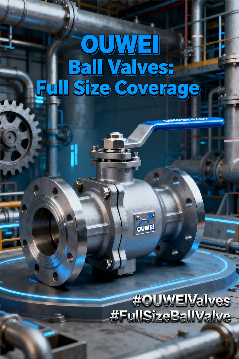 OUWEI Ball Valves: Full Size Coverage! The "High-Efficiency Flow All-Rounder" for Industrial Piping!