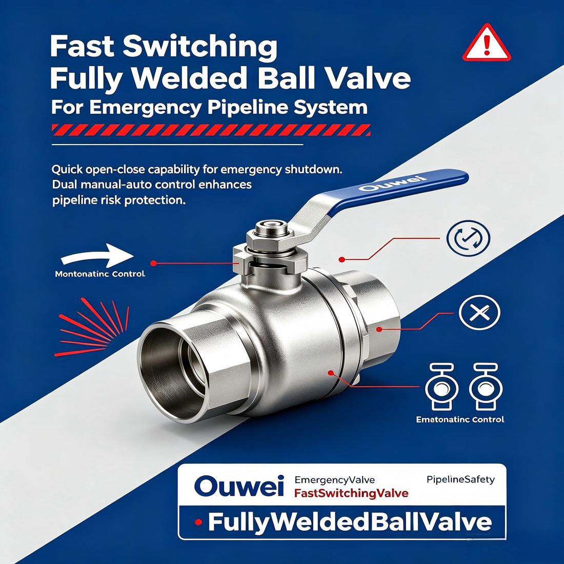 Fast Switching Fully Welded Ball Valve for Emergency Pipeline System