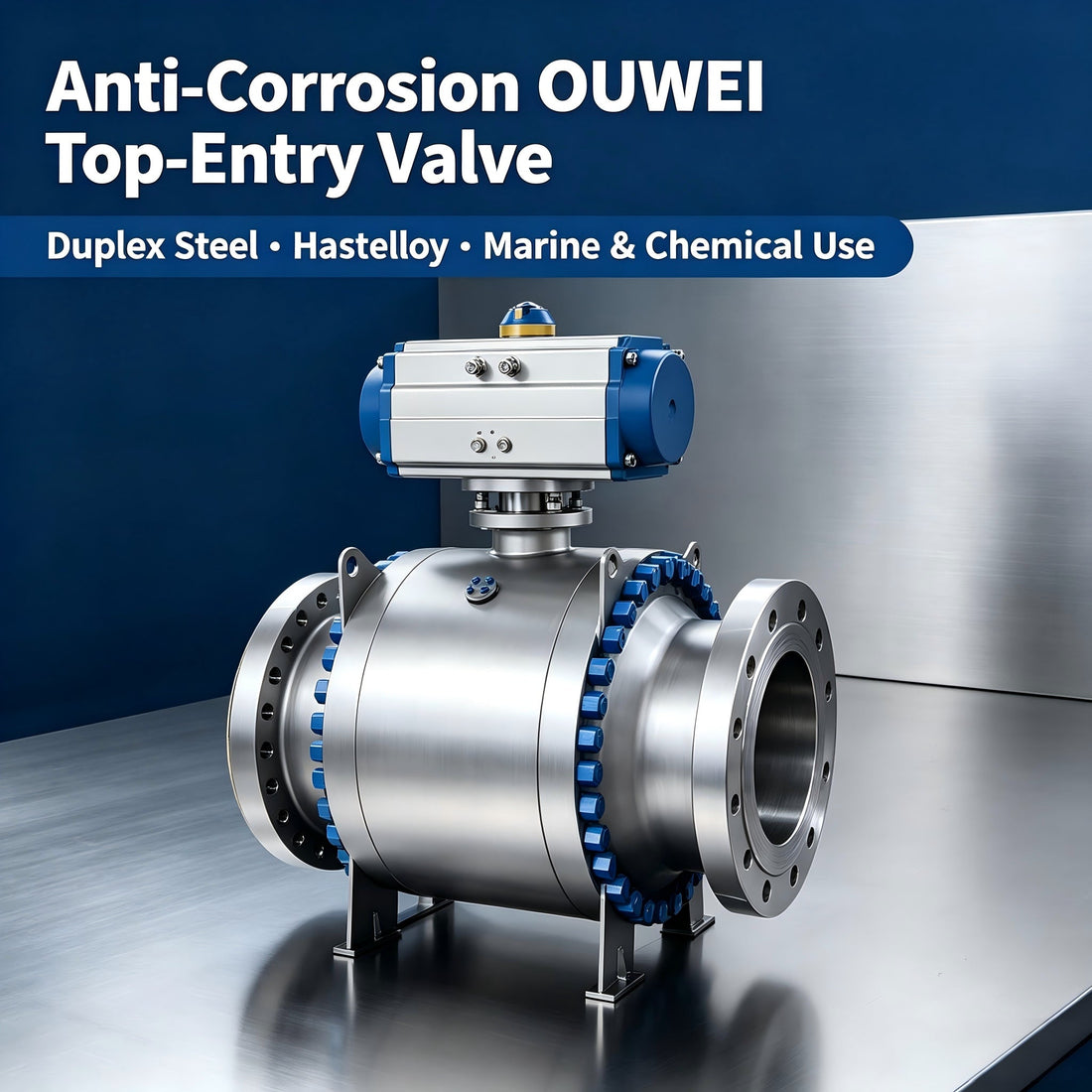 Anti-Corrosion OUWEI Top Entry Ball Valve for Marine and Chemical Engineering