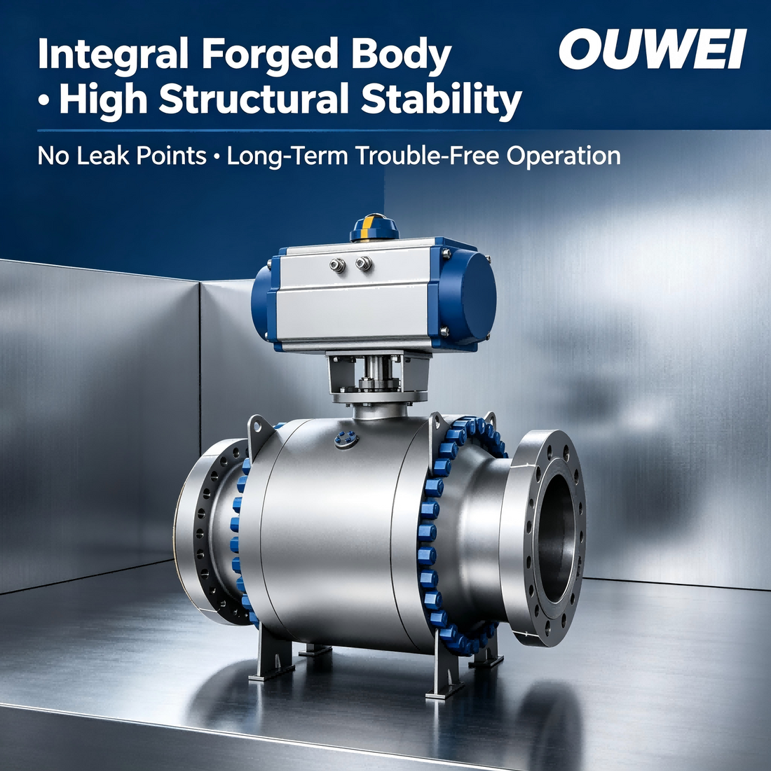 Integral Forged OUWEI Top Entry Ball Valve Improves Pipeline Structural Stability