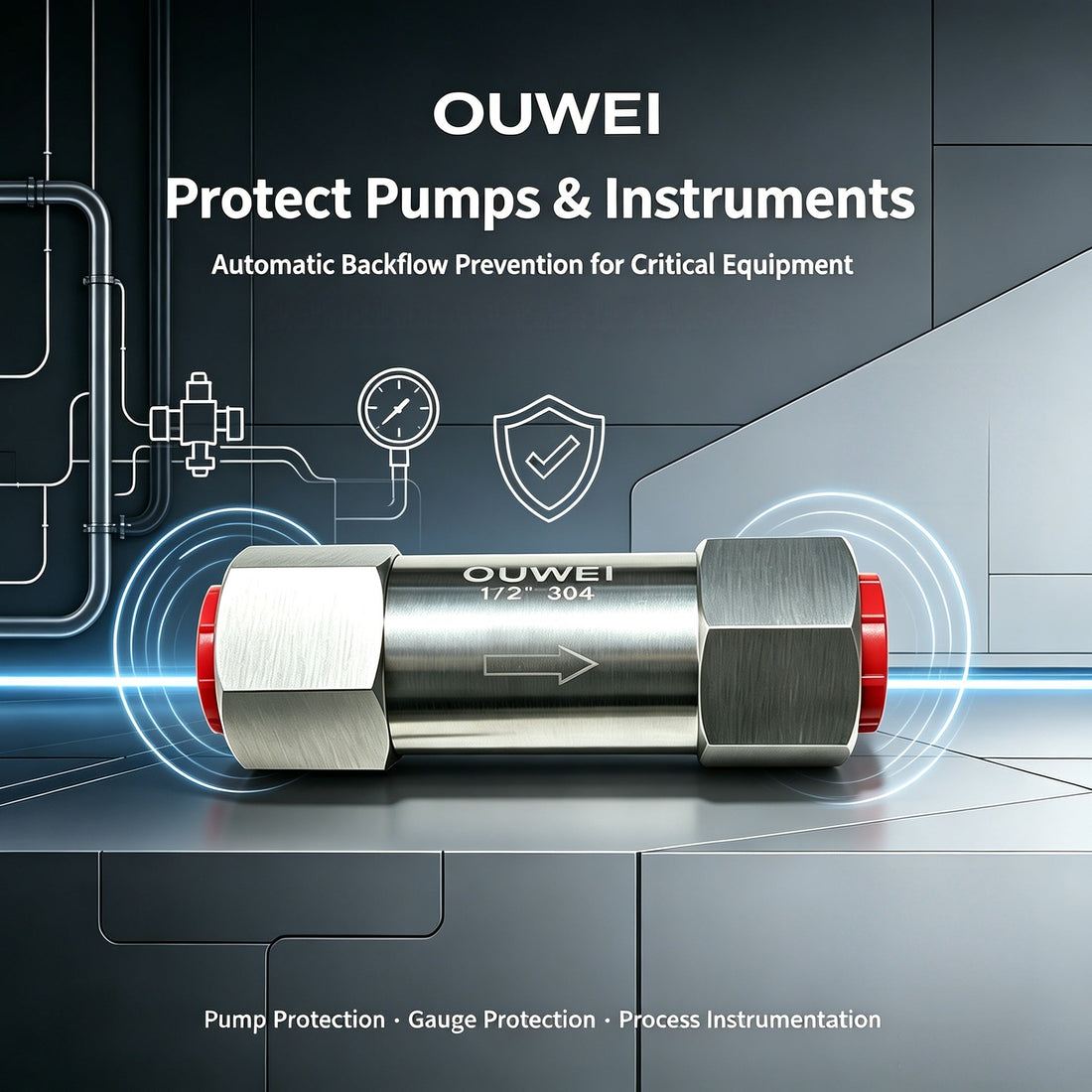 OUWEI One-Way Check Valve: Protect Your Pumps & Instruments from Backflow Damage