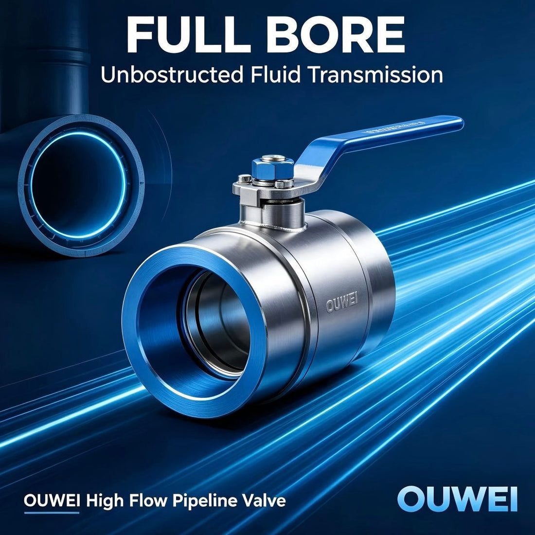 Full Bore Fully Welded Ball Valve for Unobstructed Fluid Transmission