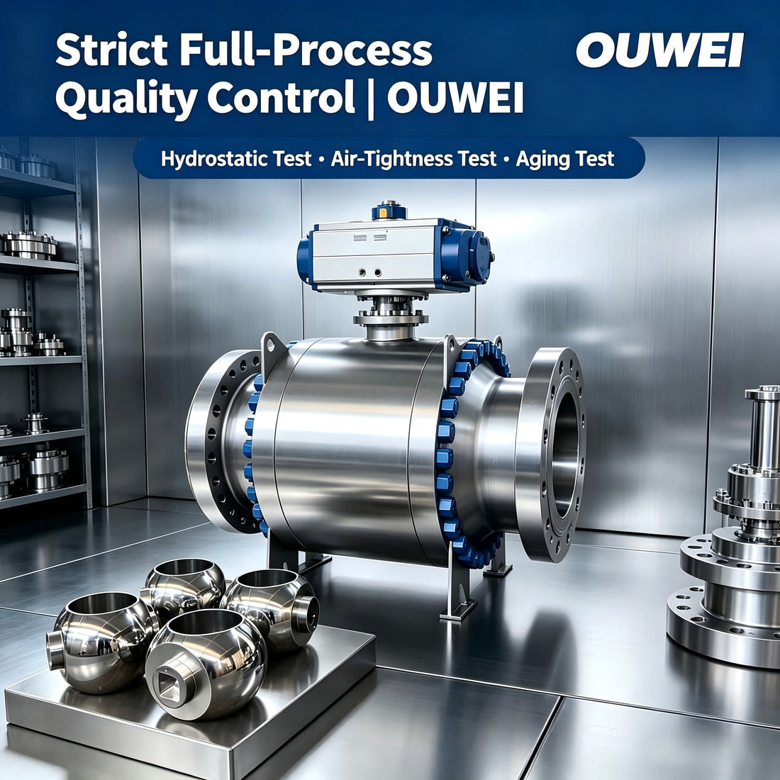 Strict Quality Control Ensures Consistent High Quality of OUWEI Top Entry Ball Valve