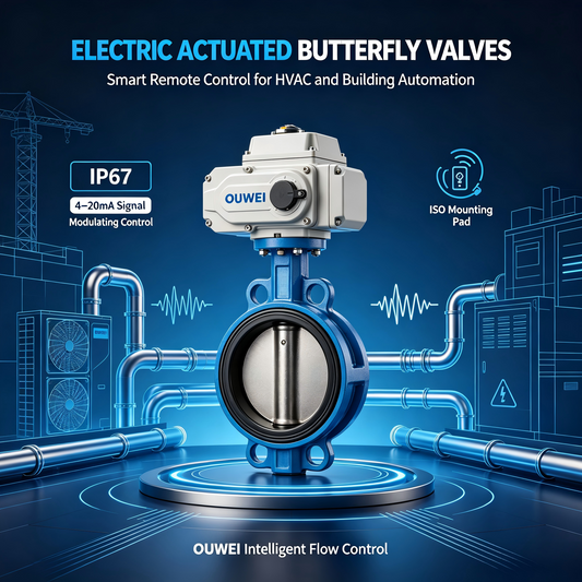 Electric Actuated Butterfly Valves for Building Automation BMS | OUWEI Smart Flow Regulation