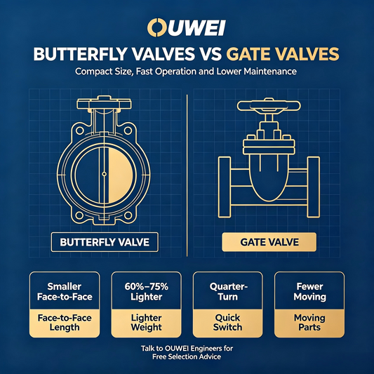 Why Choose Butterfly Valves Over Gate Valves? OUWEI Professional Technical Guide