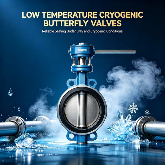Low Temperature Butterfly Valves for LNG & Cryogenic Medium | OUWEI Anti-Cold Brittle Design