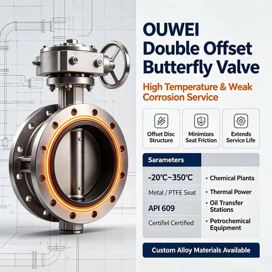 Double Offset Butterfly Valves for High Temp Chemical Working Conditions