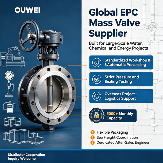 Bulk Butterfly Valve Supply for Global EPC Engineering Projects | OUWEI Stable Mass Production