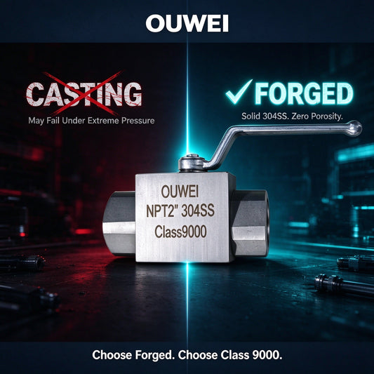 Forged 304SS Ball Valve Class9000 | OUWEI Manual High Pressure Valve