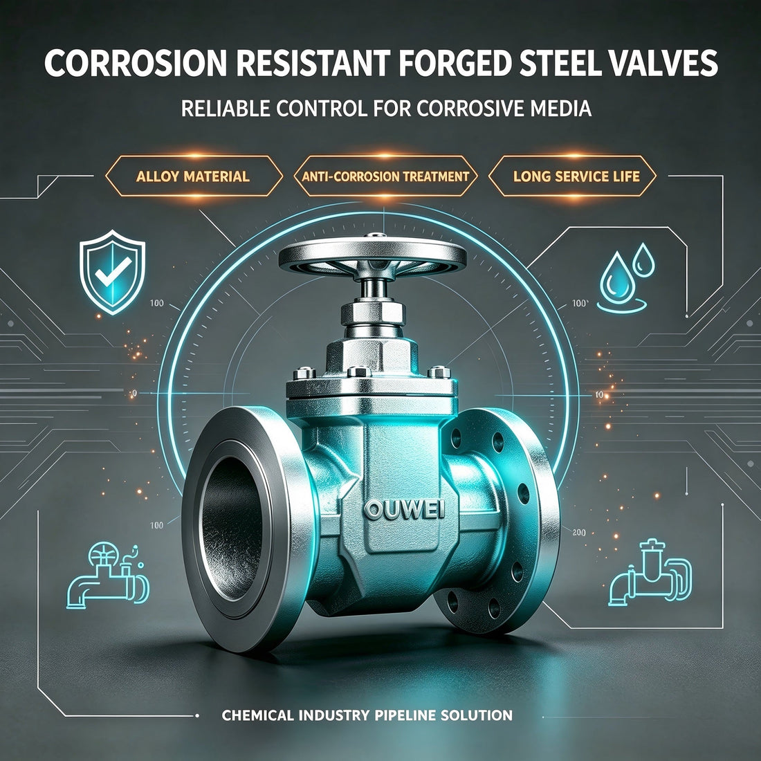Corrosion Resistant Forged Steel Valves for Chemical Industry