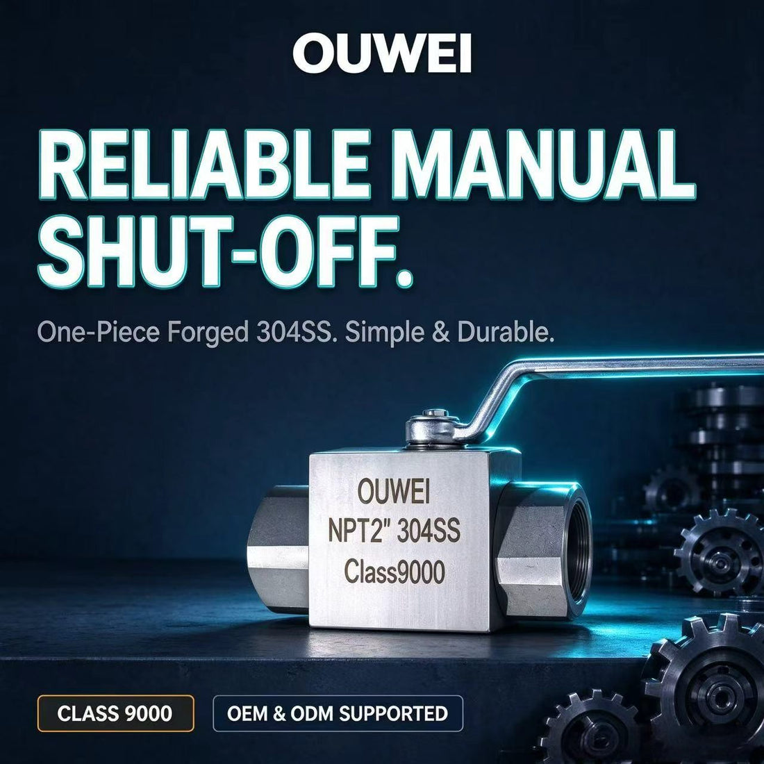 OUWEI Compact High Pressure Ball Valve -Space Saving Design For Tight Piping